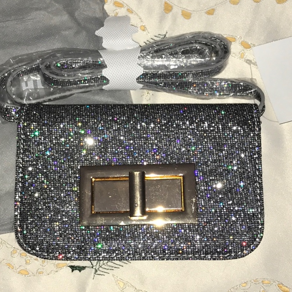 Street Level sequin flap crossbody bag NWT